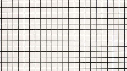 metal mesh with square cells on white background