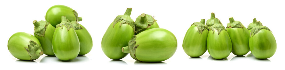 Ripe eggplant isolated on a white background