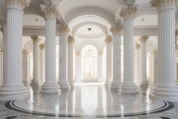 Naklejka premium Palace interior background columns hall