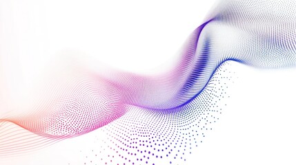 Fototapeta premium Abstract wave pattern with dots and gradients in colors 