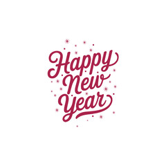 Happy New Year 2025, typographic emblems set. Vector logo, text design, Usable for banners, greeting cards, gifts