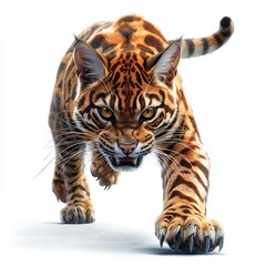 Obraz premium Wildcat prowling with intense focus and strength