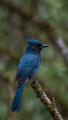 Obraz premium Stellar's jay bird on Vancouver Island.