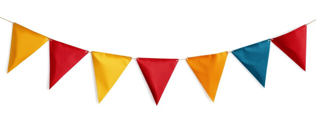 Obraz premium Bunting flag banner for party, isolated on white background, 