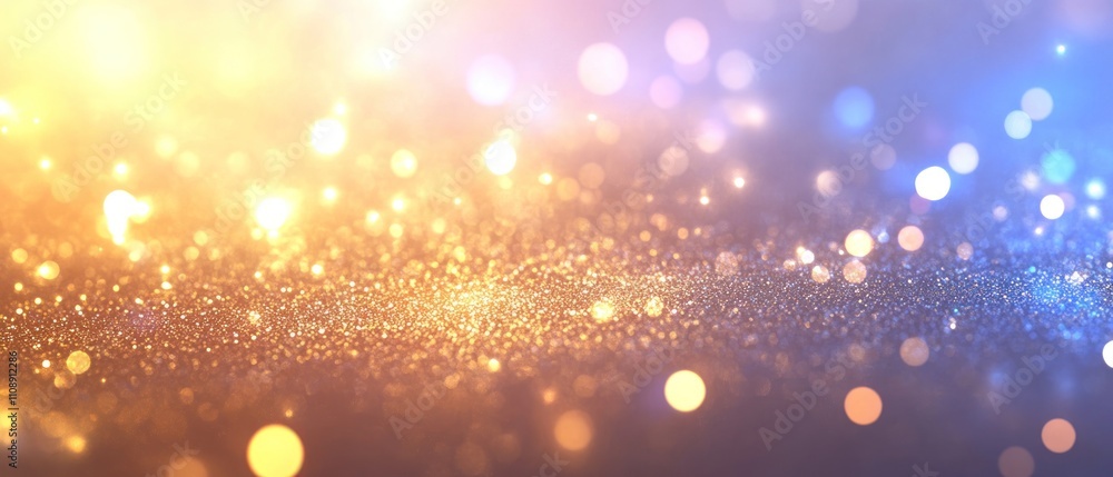 Poster soft bokeh lights in warm hues creating a dreamy atmosphere