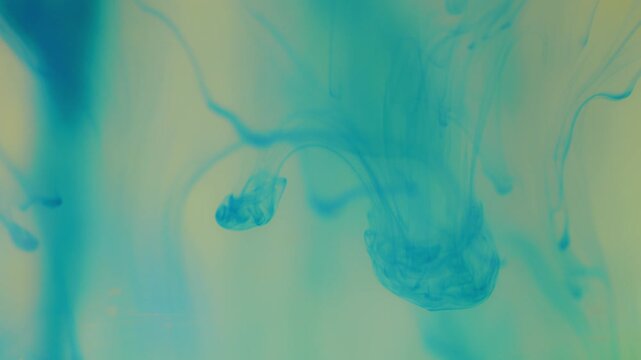 Abstract background. Blue streaks create structures under the influence of water.