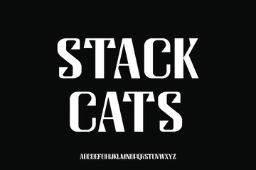 Obraz premium Display alphabet font vector design suitable for headline, poster, logo, magazine and many more