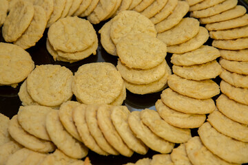 Plain Cookies with Macadamia Nuts – Rustic Homemade Dessert Background Photo