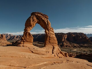 Stunning view of Delicate Arch, Arches National Park.