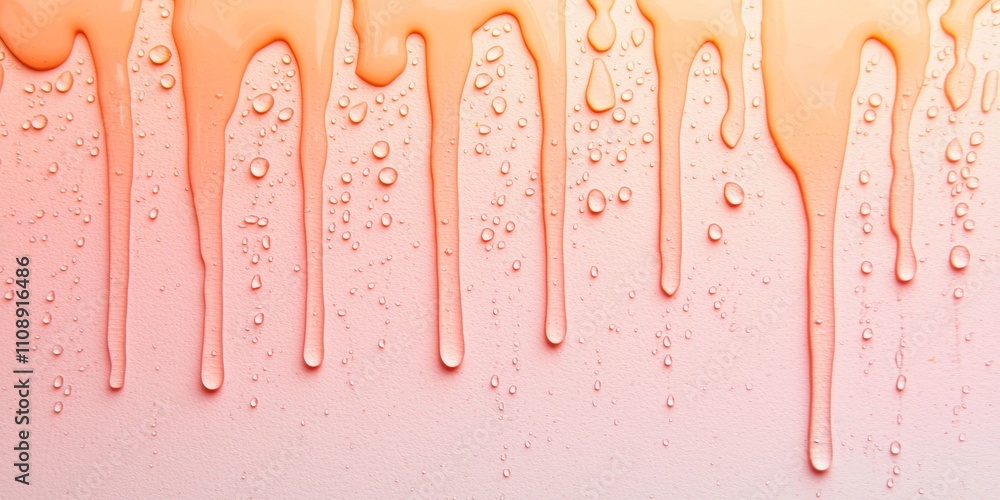 Aufkleber a vibrant, abstract image featuring colorful drips with water droplets on a smooth surface, creating