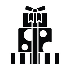 Gift icon vector on white background
