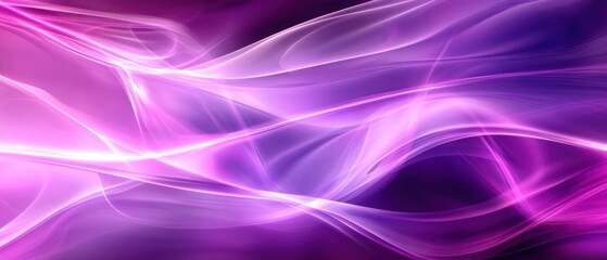 Fototapeta premium Abstract waves of purple and pink light in motion 