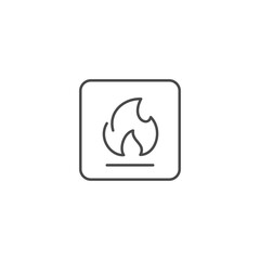 Flammable icon template vector illustration