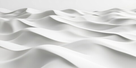 Obraz premium A serene landscape of white waves undulating softly, creating a minimalist and calming aesthetic.