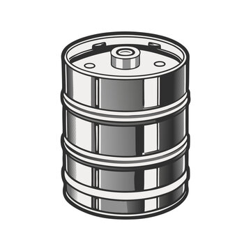 shiny metal beer keg isolated clip art preview
