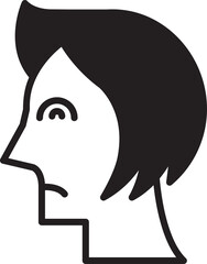 Obraz premium Sad Woman Face Avatar Illustration 