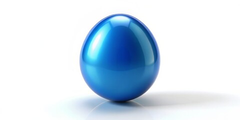 Ethereal Blue Reflection Symmetrical Minimalism in Captivating Hue. A Luminous Study of Shape, Color, and Texture Against a Serene White Canvas