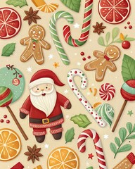 Naklejka premium chirstmas candi