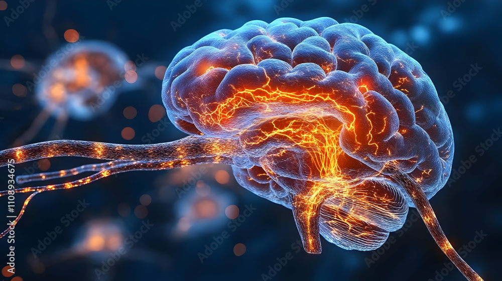 Poster human brain: neural network, synapses, and cognitive function explored