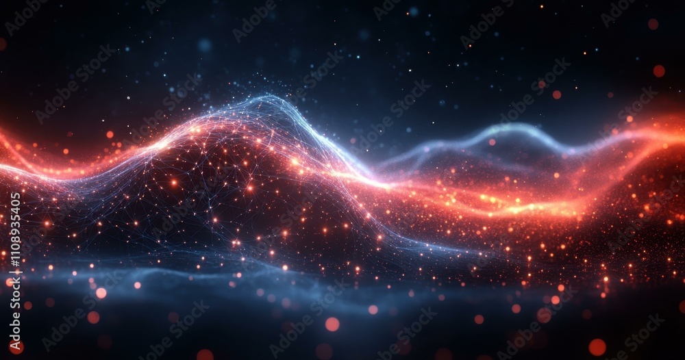 Aufkleber a floating appearance intricate web-like design floating in dark space highlighting connectivity thr