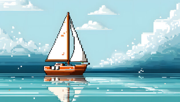 Sailboat in the sea