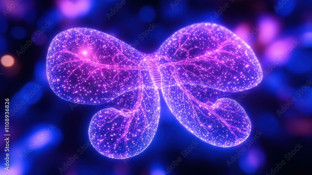 Poster human organ hologram image health abstraction abstract image one main object high quality very detai
