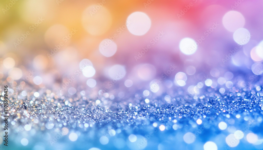 Aufkleber Shimmering bokeh effect with colorful background hues