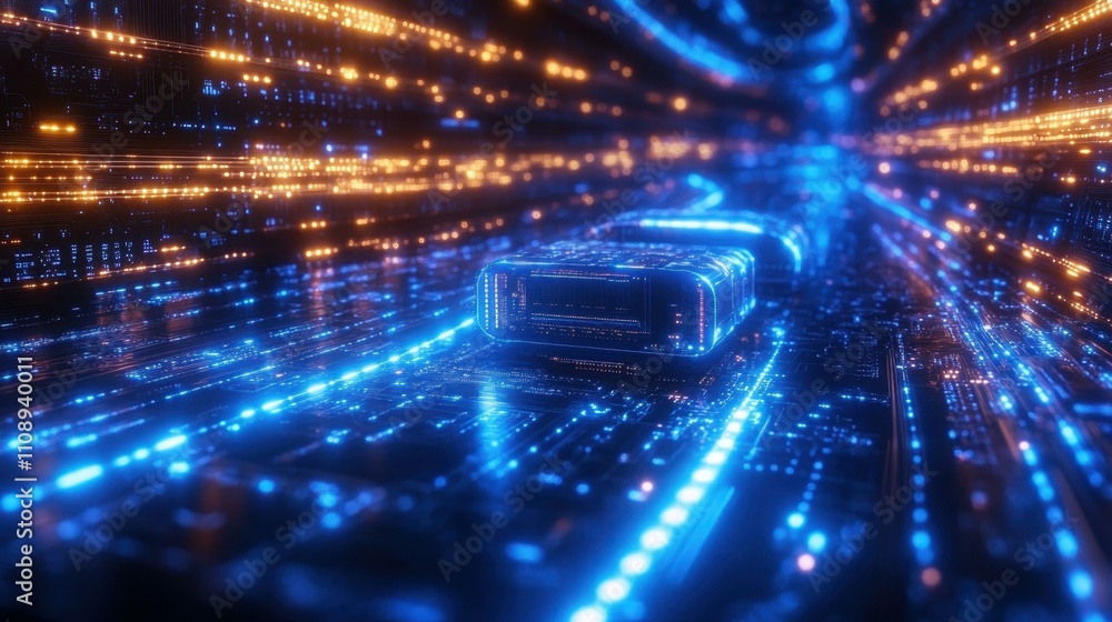 Poster cpu and microcircuits image innovative solutions abstract image one main object high quality very de