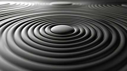 Fototapeta premium Abstract Black and White Ripple Effect Design Creating a Flow of Circular Patterns on a Smooth Surface for Artistic and Modern Visual Applications