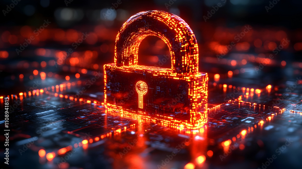 Poster digital lock: securing data with encryption & firewall, advanced protection strategies