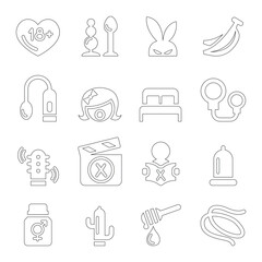 Fototapeta premium Sex shop icons