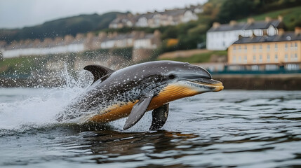 Dolphin Leaps: Aquatic Grace in Coastal Waters