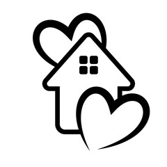 Home Heart Care Flat Icon