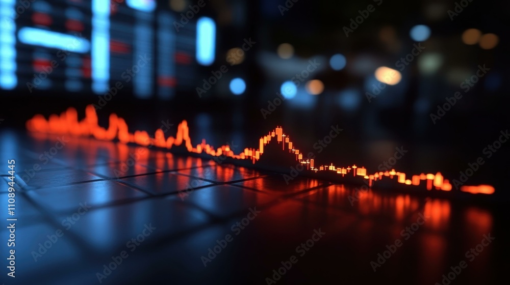 Poster graph diagram image market dynamics abstract image one main object high quality very detailed