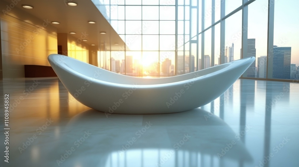 Poster textureless 3d product render contemporary look abstract image one main object high quality very det