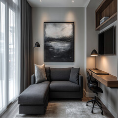 Luxury modern living room interior design featuring elegant sofas, artistic decor, and stylish lighting setups.