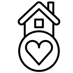 Home Heart Care Flat Icon