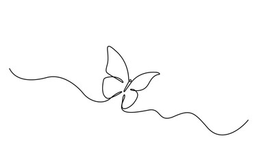 Butterfly in One continuous line drawing, Butterfly Continuous Line Icon, Butterfly continuous line drawing, Butterfly Abstract one line drawing.