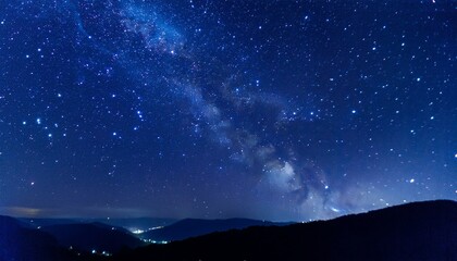 夜の満点の星空