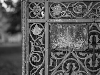 old vintage wooden board on ancient fence