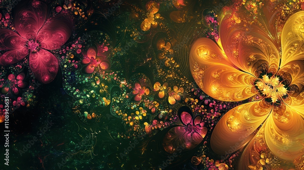 Poster a beautifully designed creative background with intricate patterns and color blends that inspire art