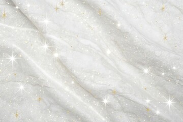 Obraz premium Elegant Draped Fabric with Sparkling Gold Stars and Shimmering Light Effects