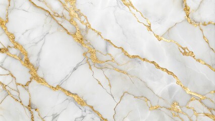 Fototapeta premium Luxurious White Carrara Marble Texture with Golden Veins for High-Resolution Digital Wall and Floor Tiles - Minimalist Photography