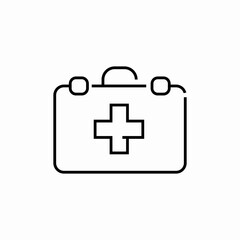 Obraz premium first aid kit icon sign vector
