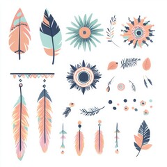 "Colorful Scribble Design with Geometric Shapes"
