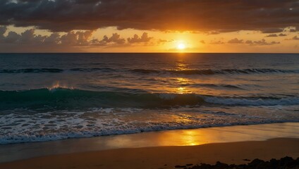 Obraz premium Sunrise in Hawaii.