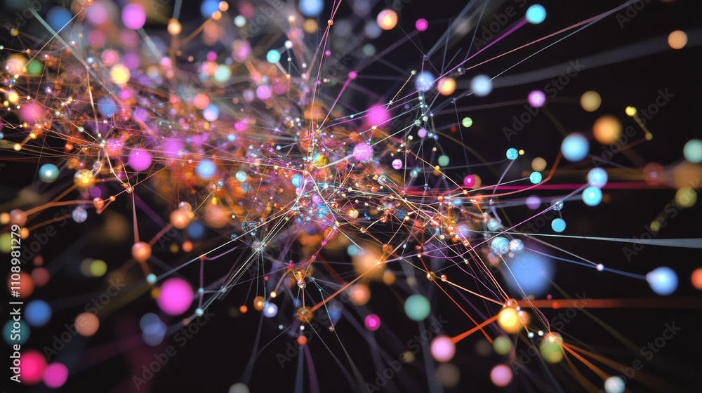 Poster neural network solves the task. neurons share the task and solving it by exchanging signals. macro 3
