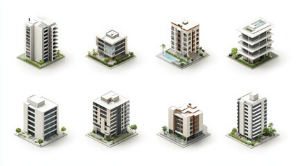 Fototapeta premium set of buildings