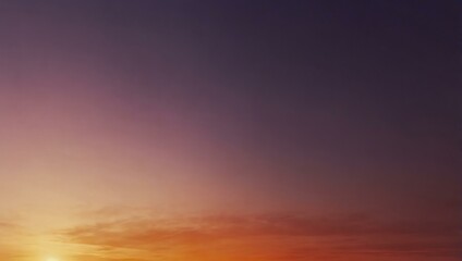 Fototapeta premium Sunset gradient with soft purple and orange tones, space for text.
