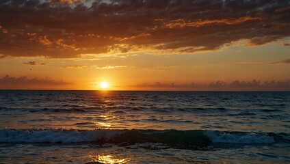 Obraz premium Sunset over the sea.